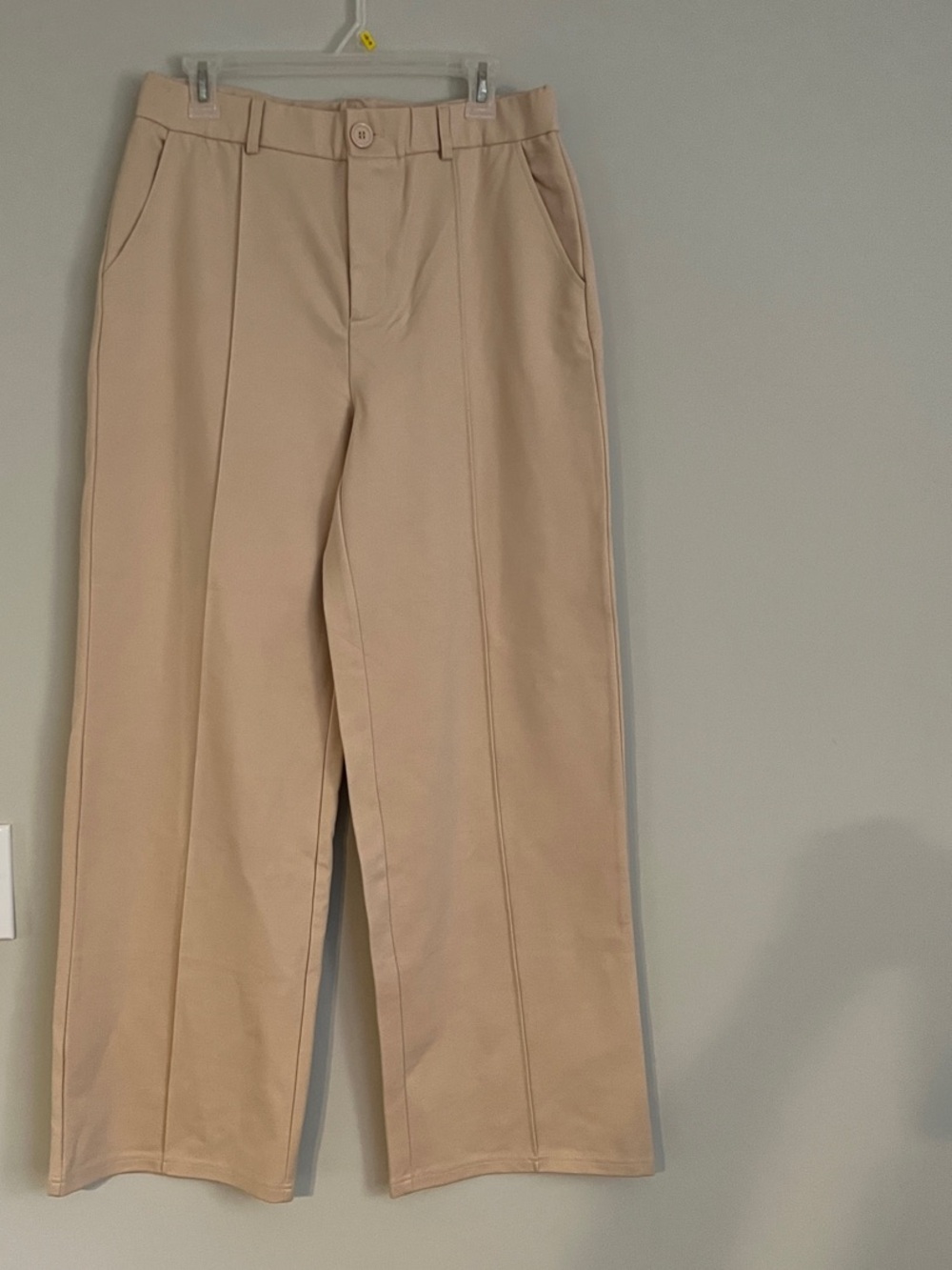 Beige Straight-Leg Men’s Pants